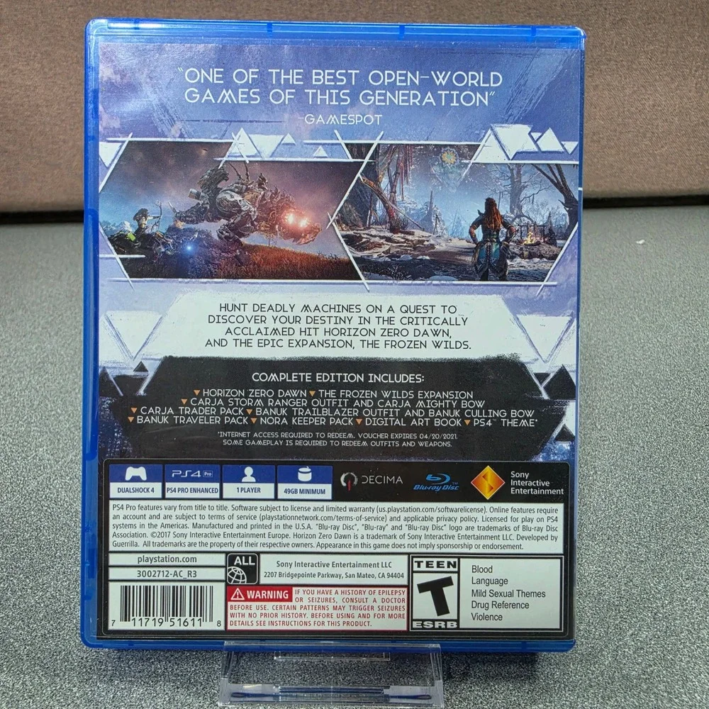 Sony Horizon Zero Dawn Complete Edition PS4 Frozen Wilds DLC‎